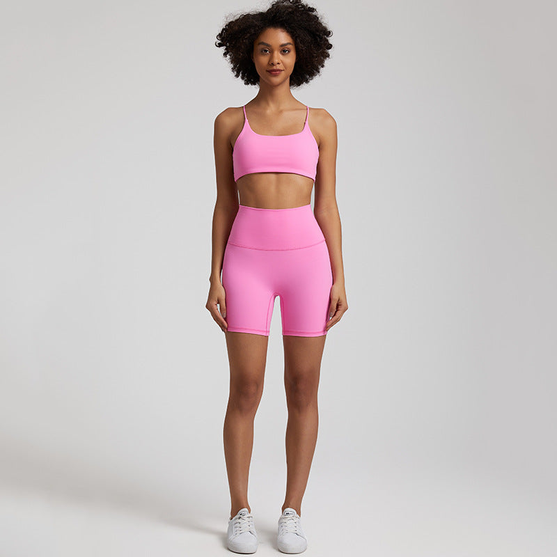 Fitness Clothes Running Sports Set Summer High Waist Buttock Lifting Speed Dry Female