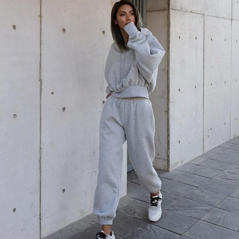 Autumn And Winter Women's New Casual Hoodie Coat Sports Suit