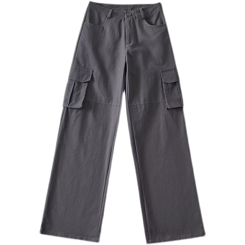 Women's High Waisted Wide Leg Casual Multi Pocket Loose Vintage Pants