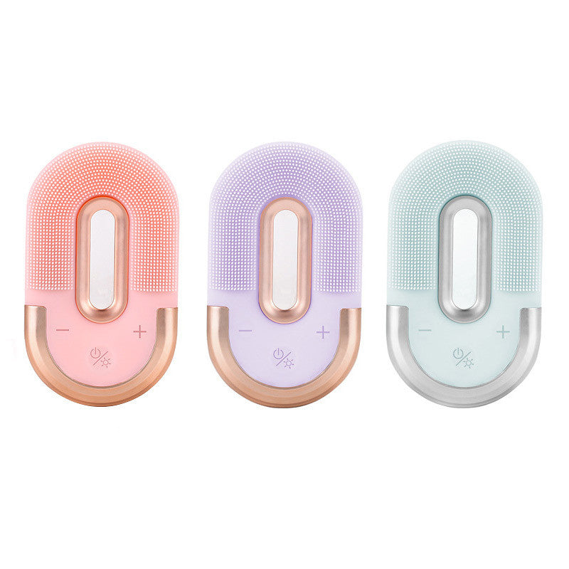 Electric Silica Gel Facial Cleanser Vibration Cleansing Instrument Cleansing Blackhead Skin Deep Washing Massage Brush