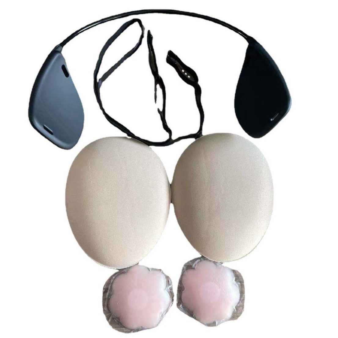 Summer Thin Gather Nipple Patch Underwear Accessories Deep Plunge Bra Kit Push-up Frontless Bra Backless Strapless Bra