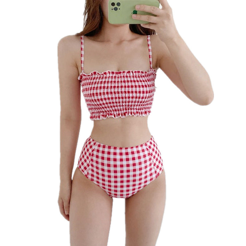Swimsuit Women's Split Triangle Conservative Swimwear Bikini