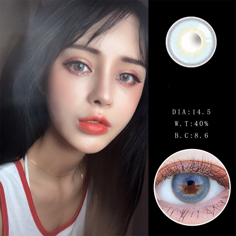 2 pieces of Russian girl blue color contacts