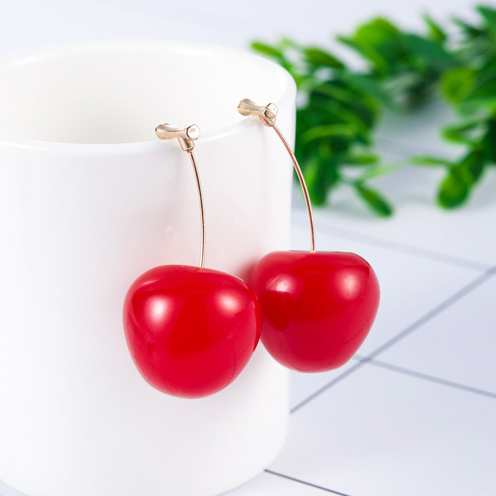 Cherry Fruit Stud Earrings Cute Fruit Earrings