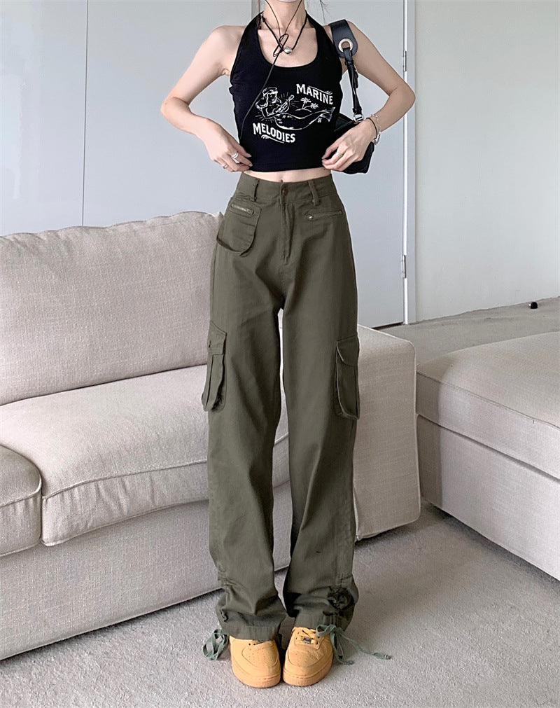 Summer New American Retro High Waist Ladies Pants