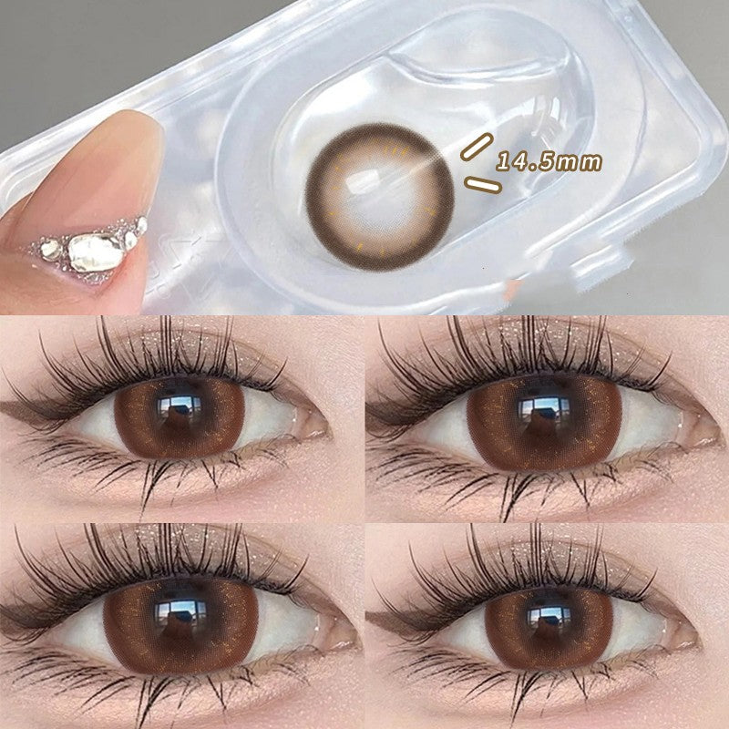 Blueberry Treasure Pearl Blue Large Diameter Meitong Contact Lens Thrown On The Moon