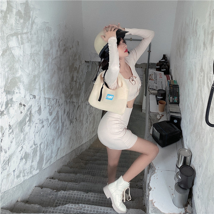 Three-piece Set Of Hip Skirt Jacket Tube Top Camisole