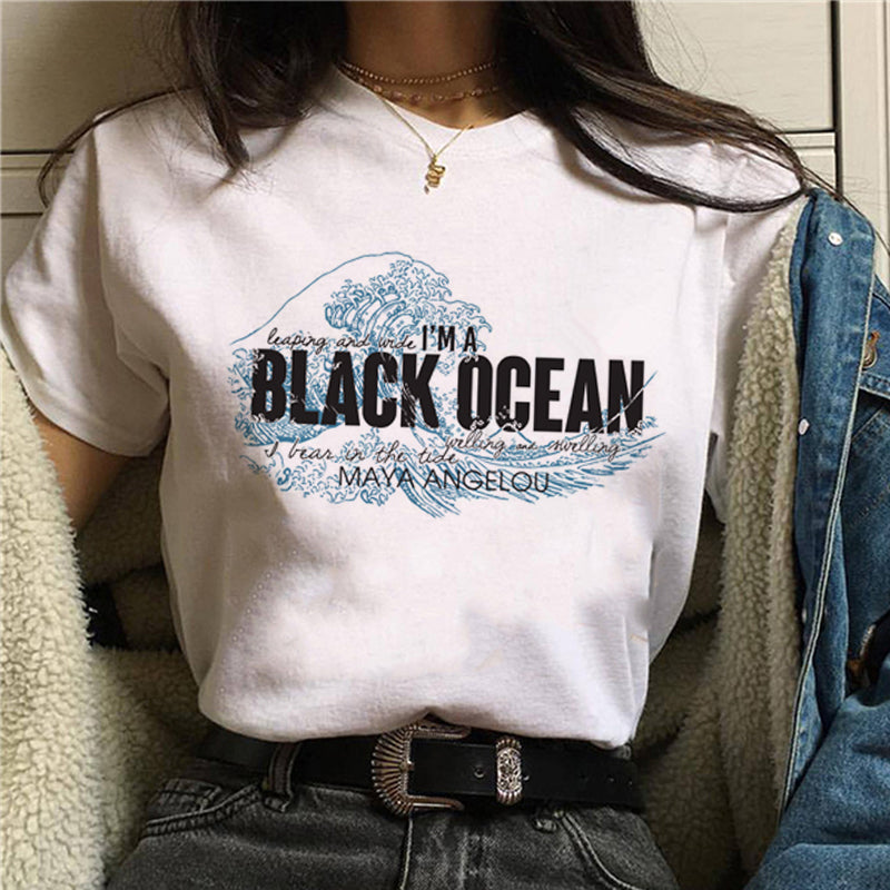 Women's Printed Feminism Print Ladies Short Sleeve T-shirt