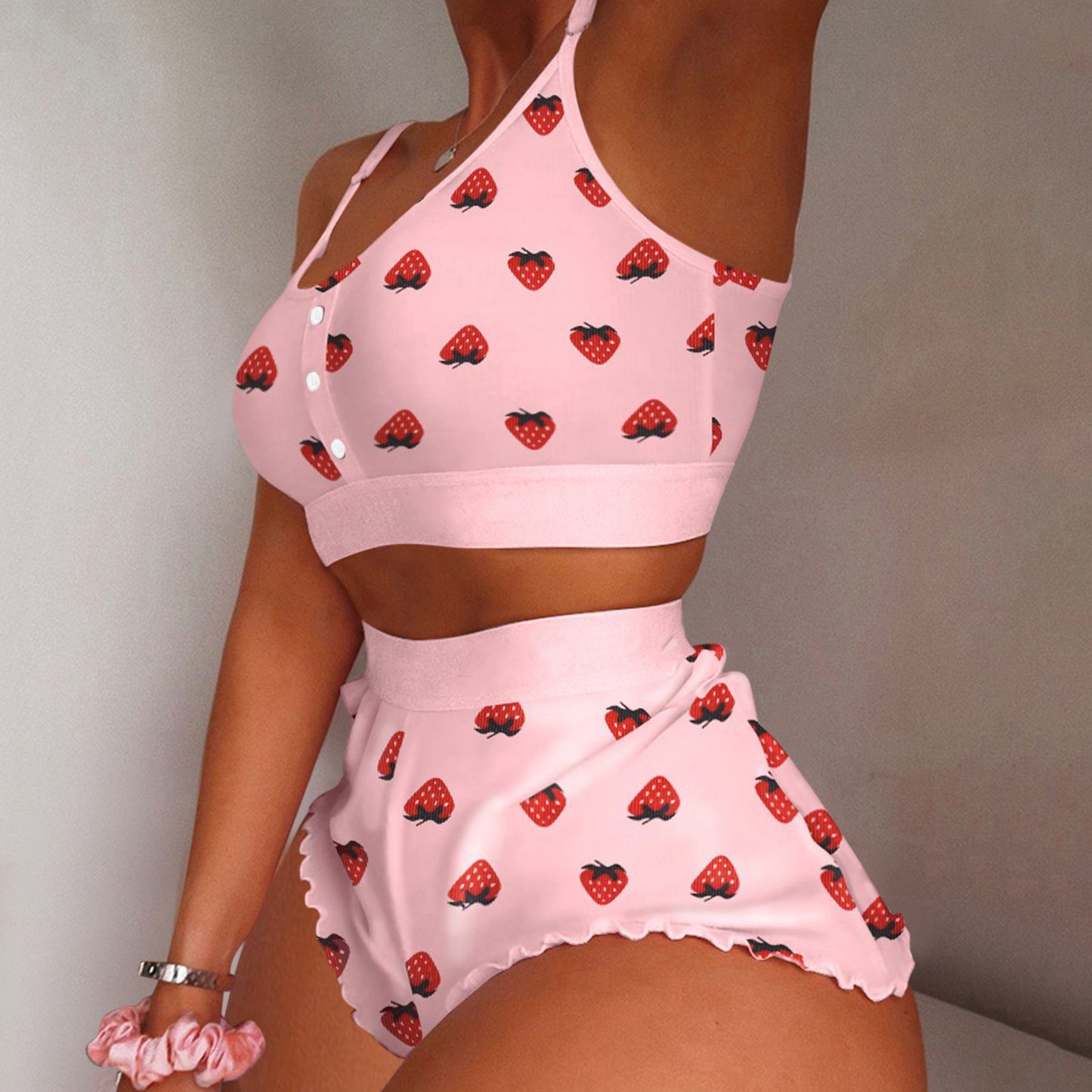 New Sexy Bikini Two-piece Set Of Split Printed Sling