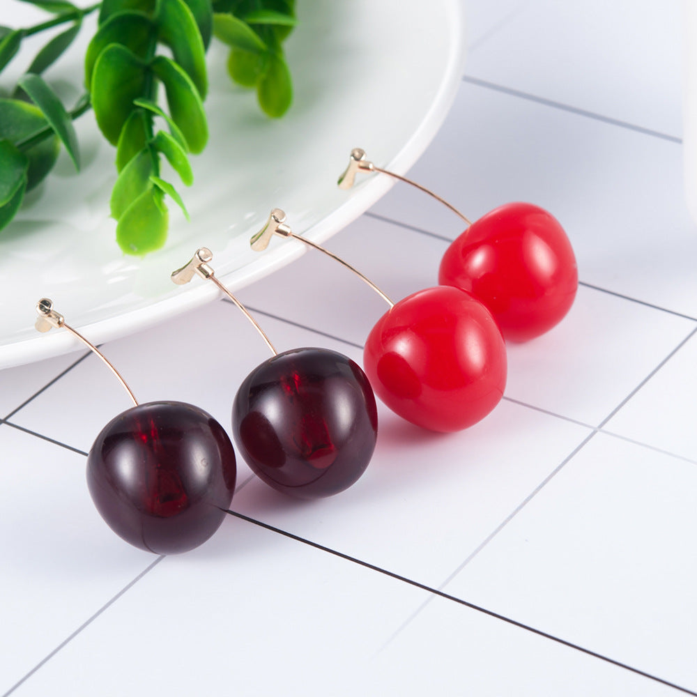 Cherry Fruit Stud Earrings Cute Fruit Earrings