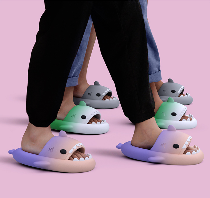 Gradient Shark Slippers women's Home Bathroom Non-slip
