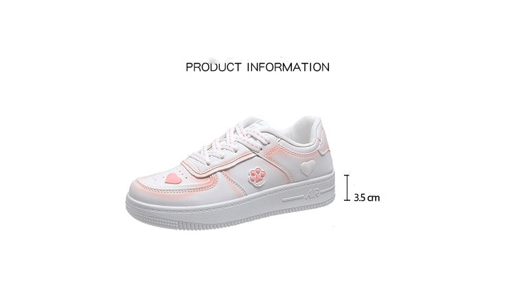 Cherry Blossom Powder Platform White Shoes Children