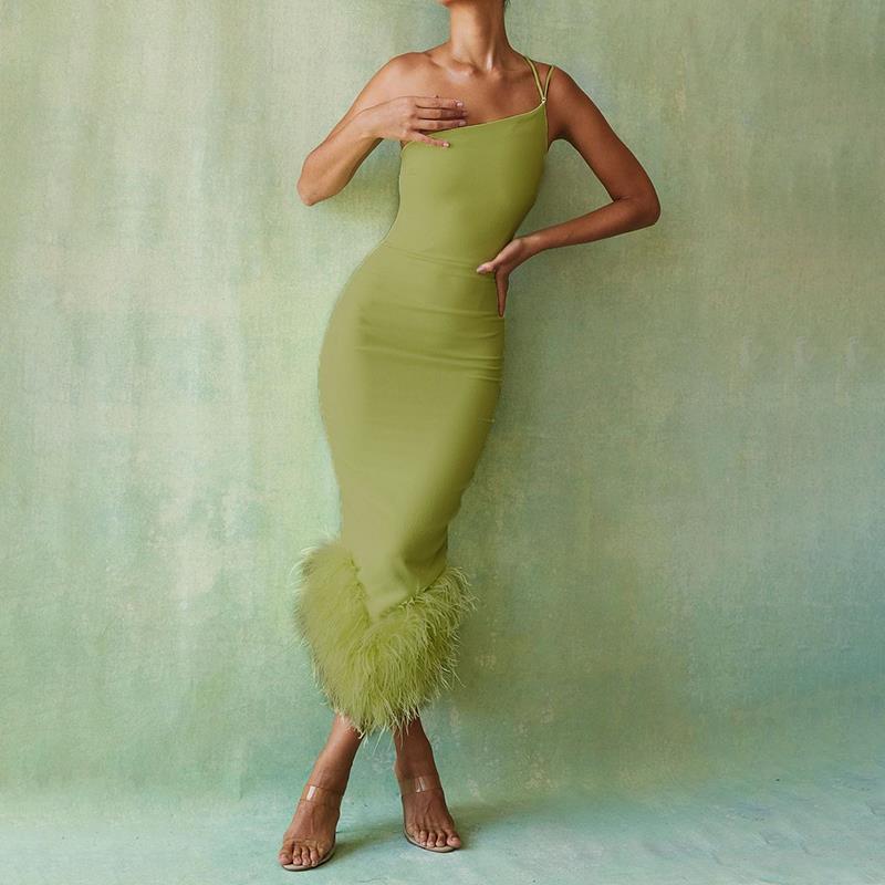 Slim Backless Dress Slim Waist