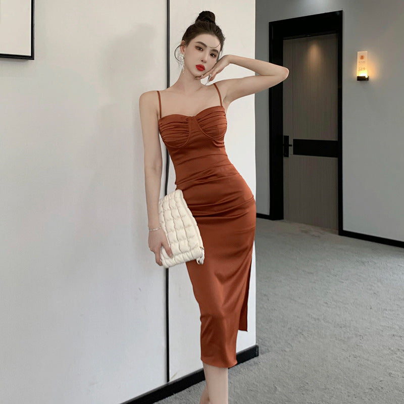 Women's Chic Suspender French Mid-length Skirt