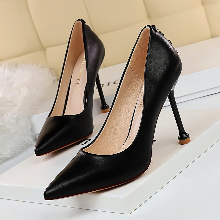Stiletto High Heels With Shallow Mouth And Pointed Toe