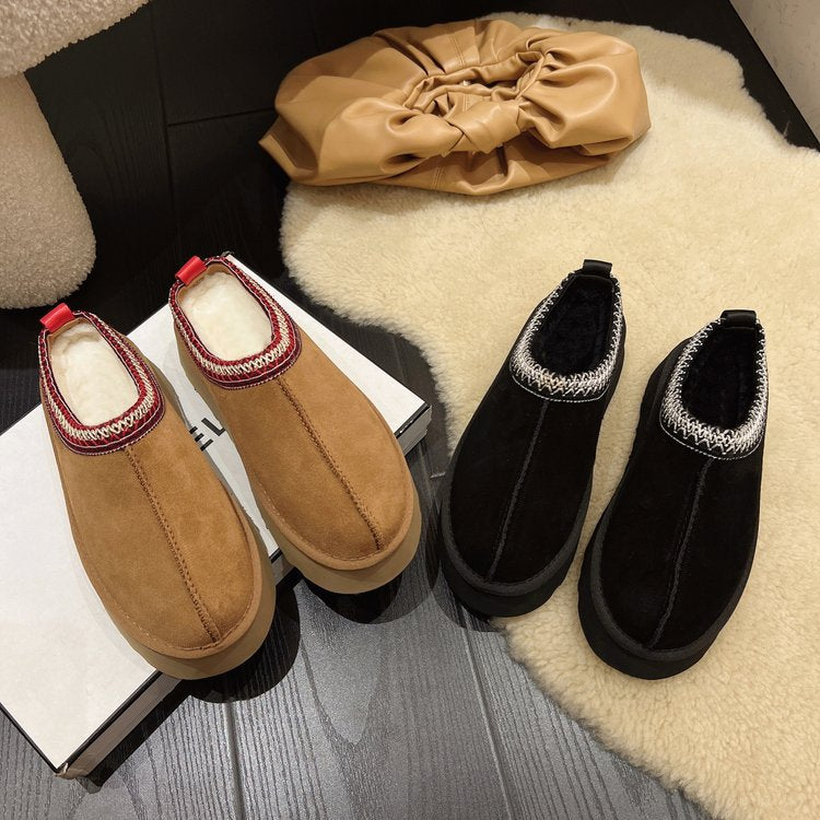 Women's Fashion Muffin Thick Bottom Snow Cotton Fur Boots
