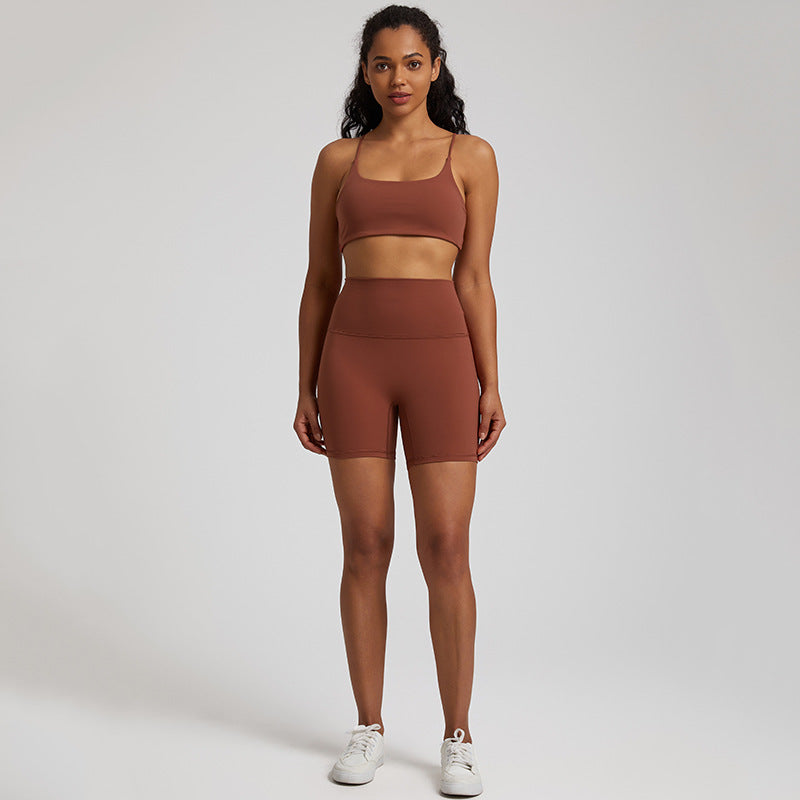 Fitness Clothes Running Sports Set Summer High Waist Buttock Lifting Speed Dry Female