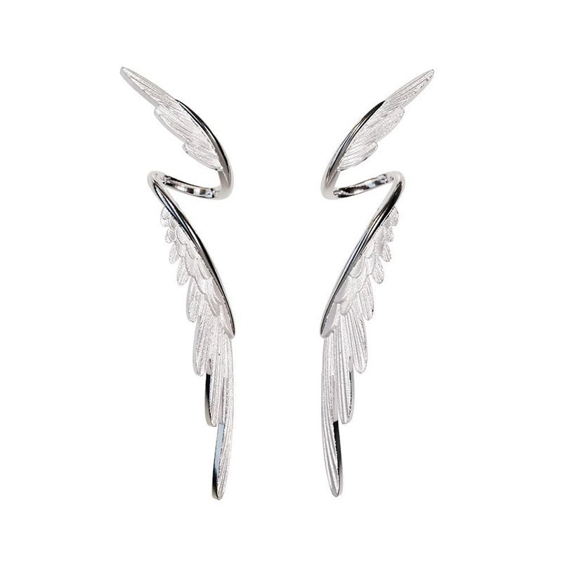 Female Minimalist And Cool Retro Feather Earrings