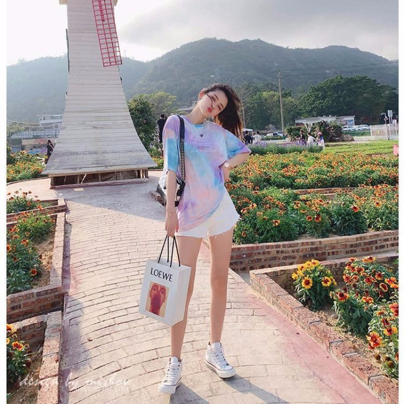 Tie-dye short sleeve T-shirt