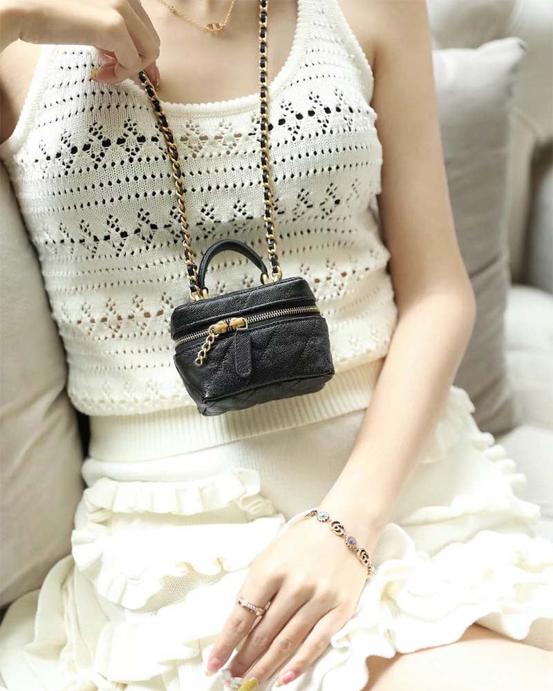Lingge Chain Bag Cosmetic Bag Handbag Shoulder Messenger Bag
