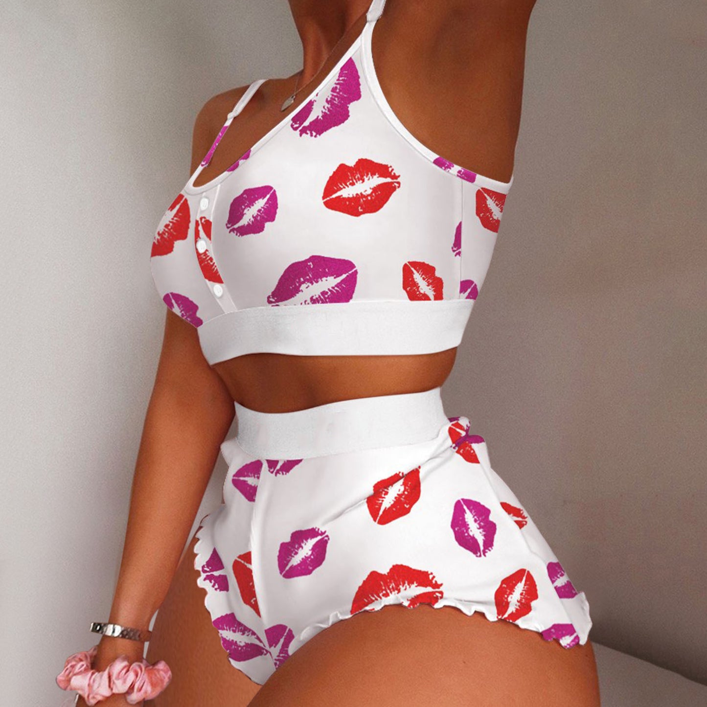 New Sexy Bikini Two-piece Set Of Split Printed Sling