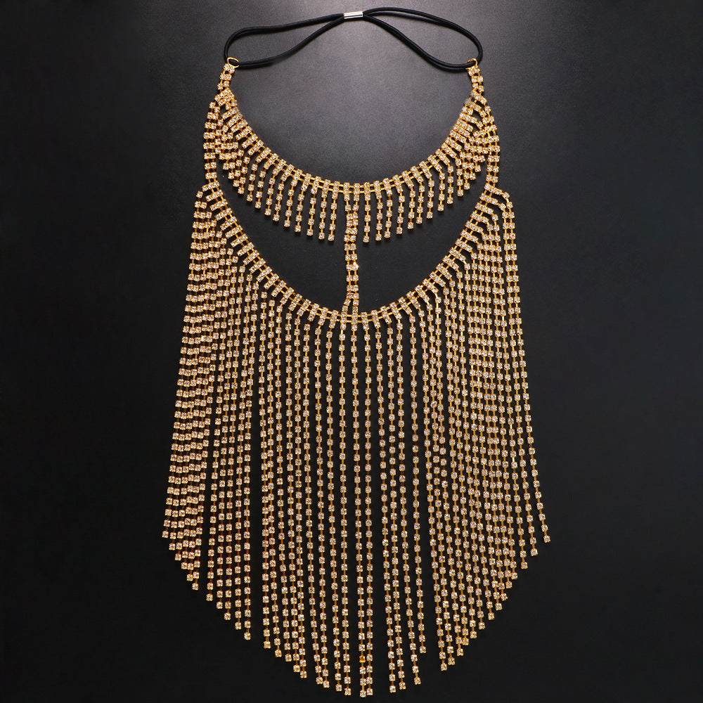 Women's Ethnic Style Su Shui Diamonds Hair Chain Mask