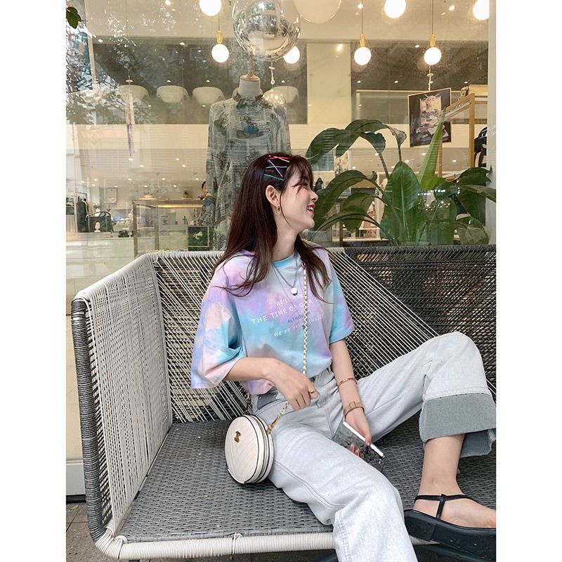 Tie-dye short sleeve T-shirt