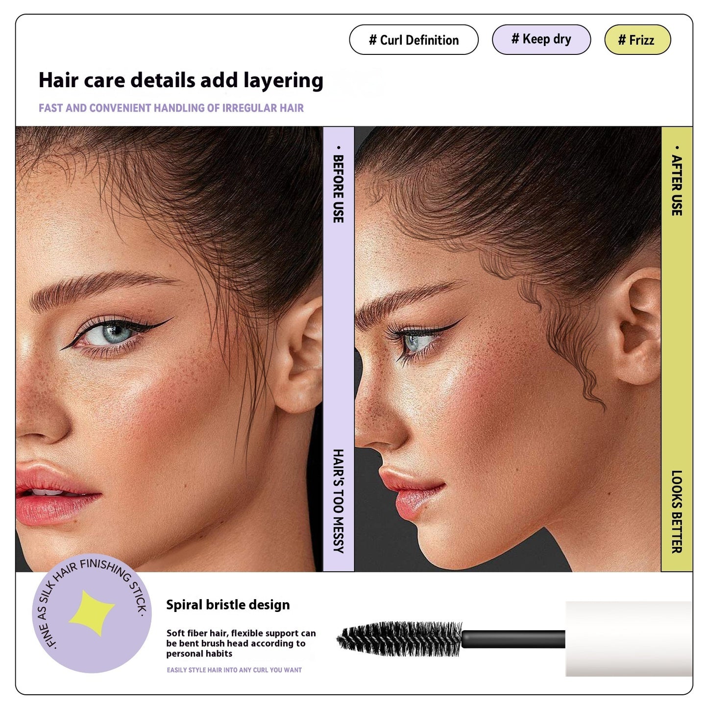 Double-headed Broken Finishing Serum Fixed Hair Balm