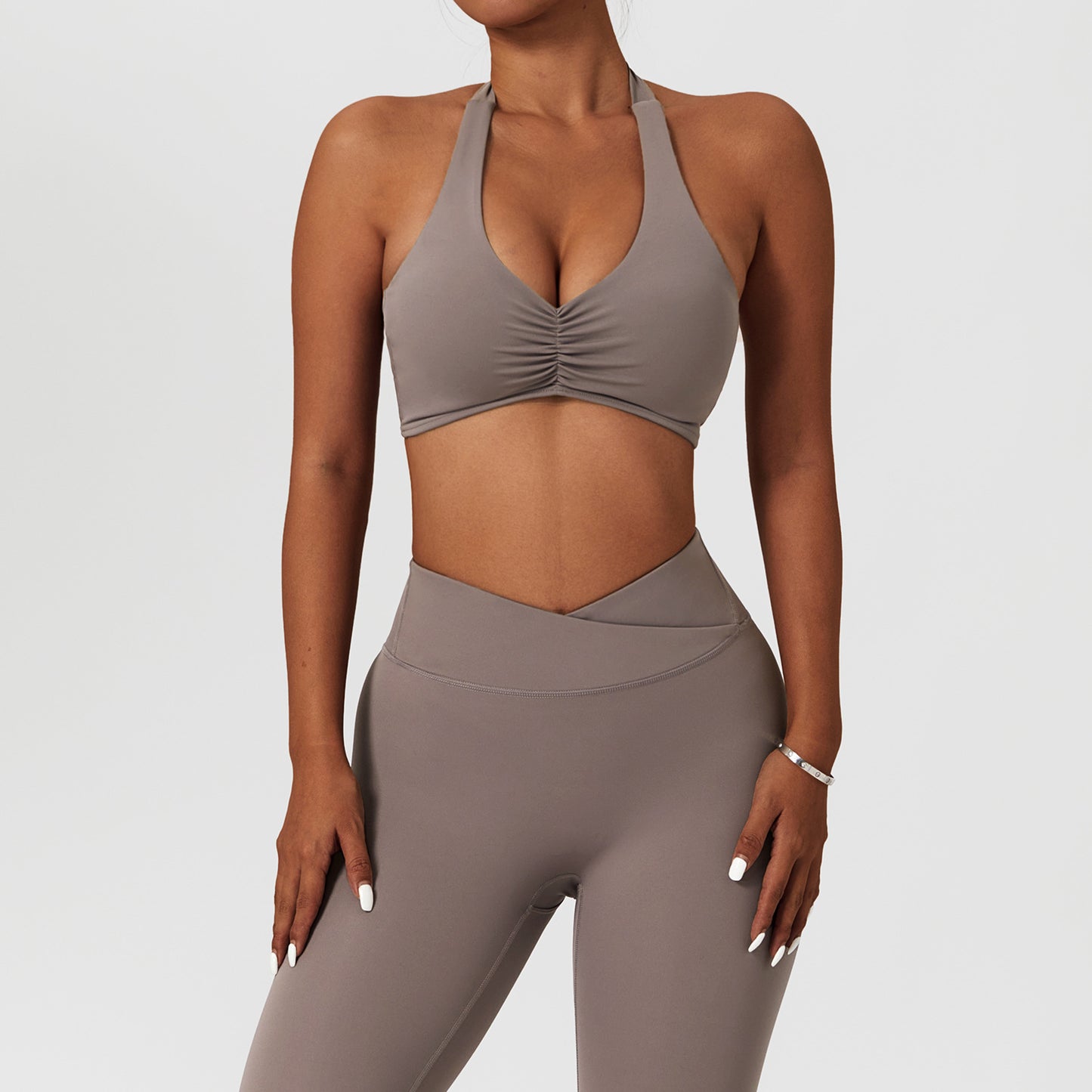 Stretchy Back Nude Fitness Quick Drying Breathable Sports Tight Suit