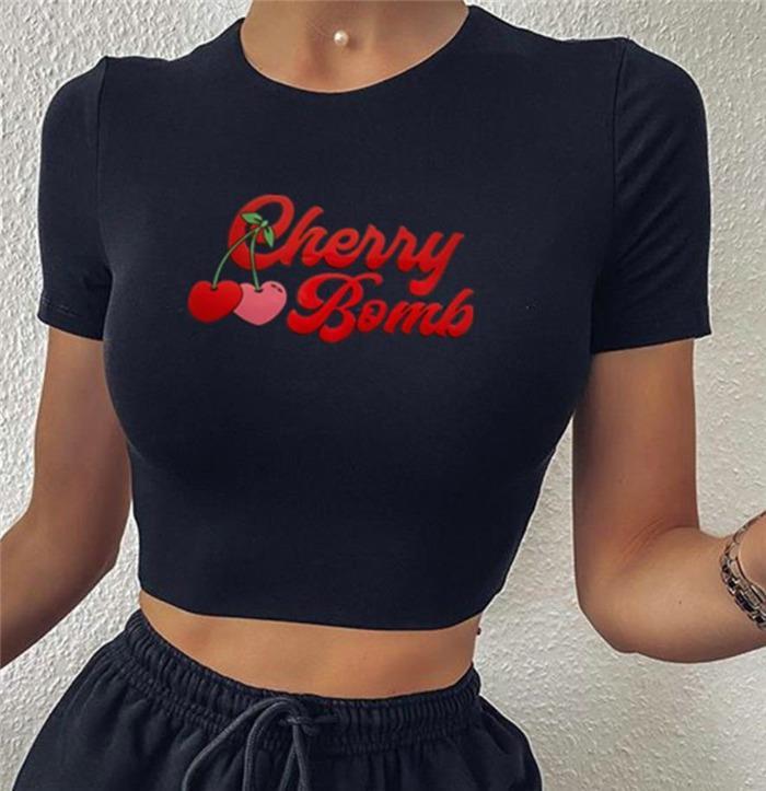 Women's Fashion Casual Printing Short-sleeved Top