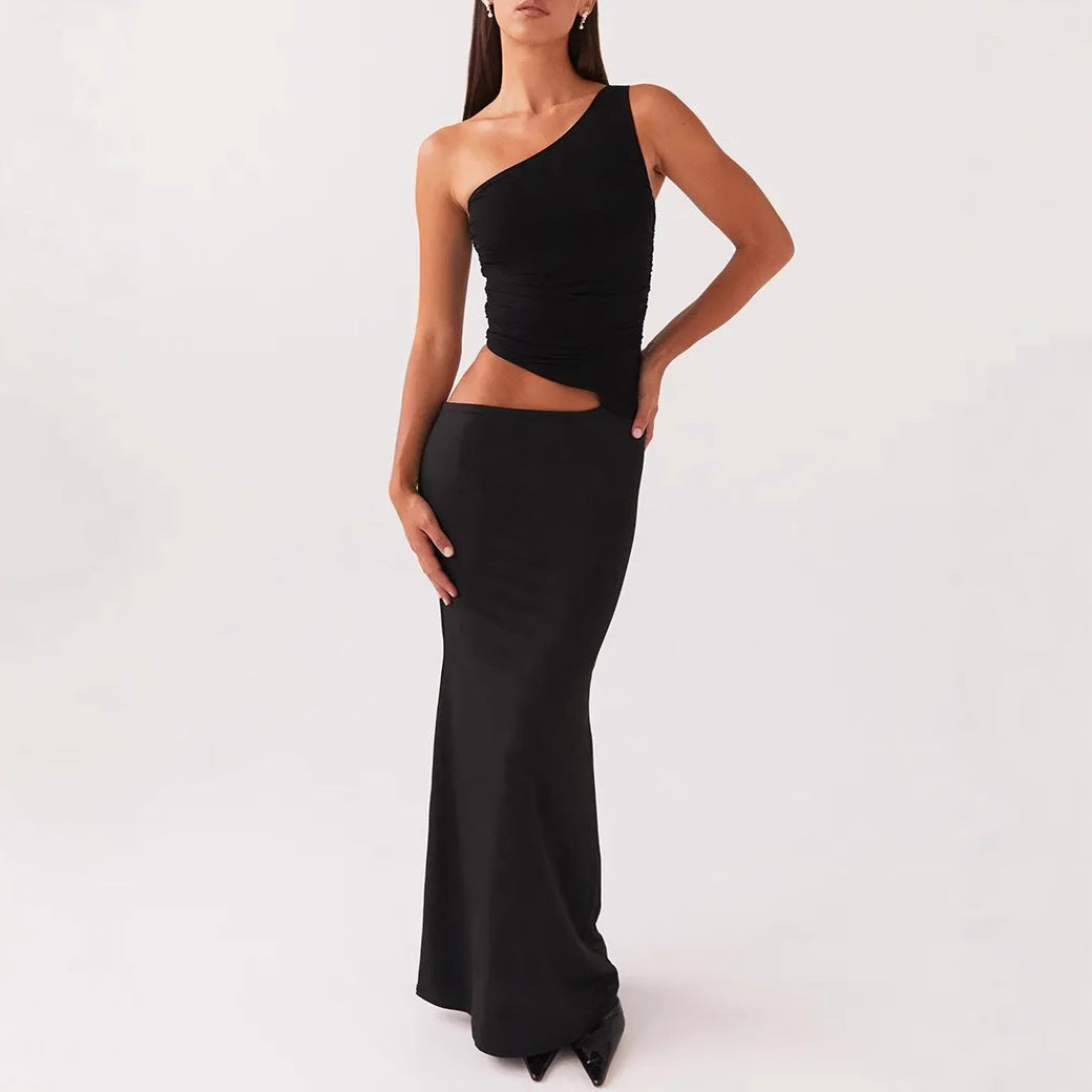 European And American Solid Color Slim Fit Comfortable Fashion Women Dress Suit
