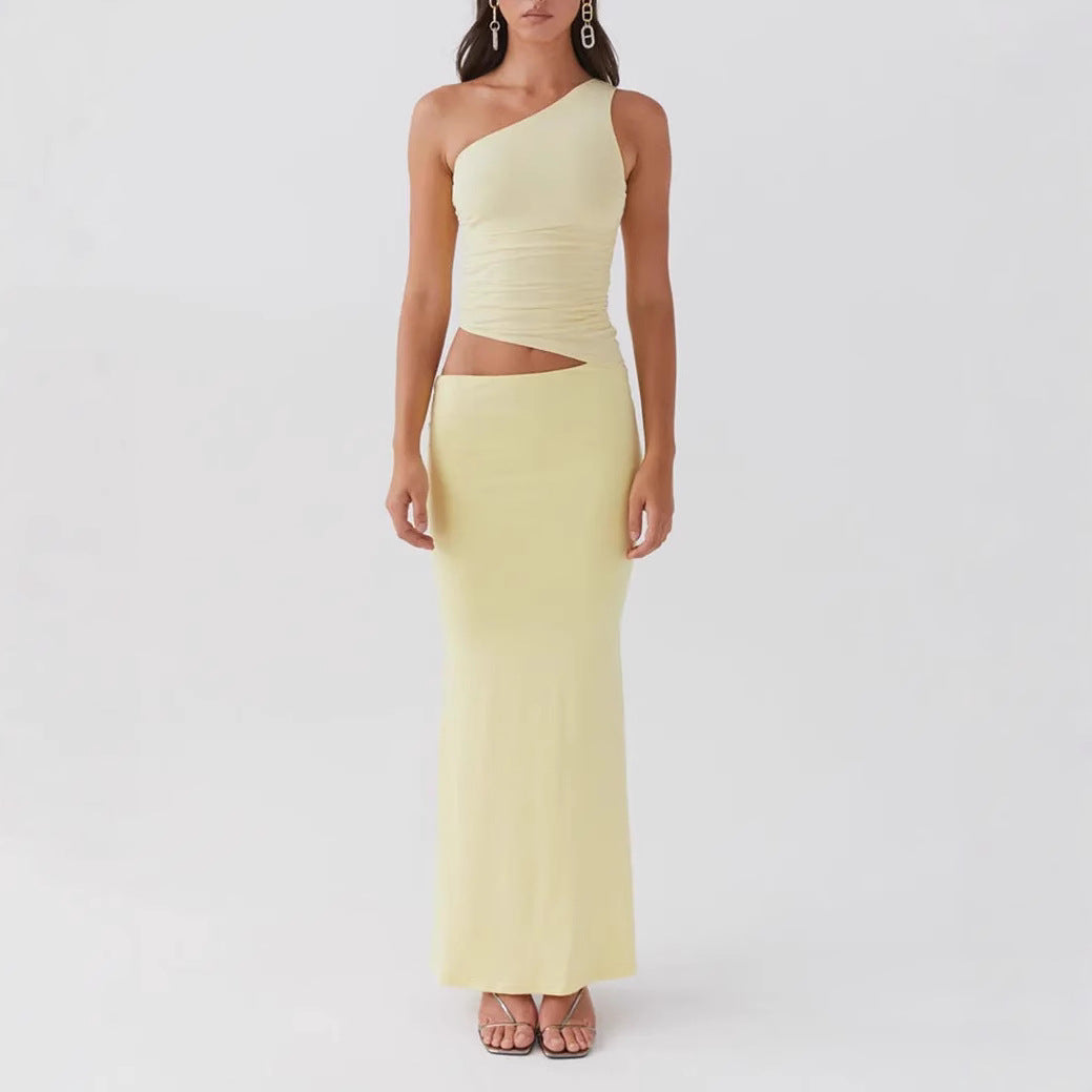 European And American Solid Color Slim Fit Comfortable Fashion Women Dress Suit