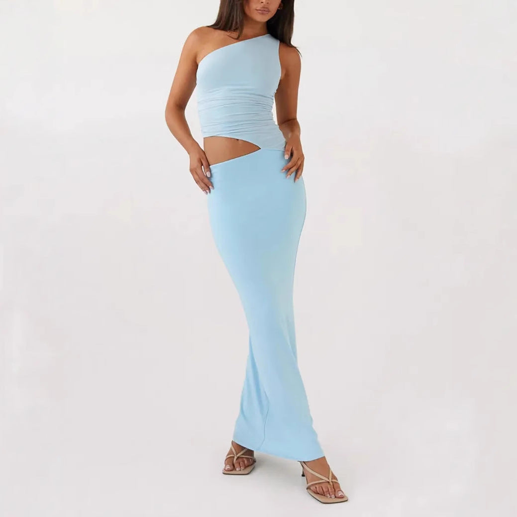 European And American Solid Color Slim Fit Comfortable Fashion Women Dress Suit