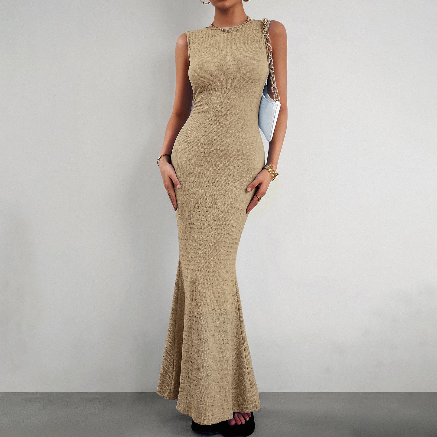 Women's Fashionable Elegant Slim Vest Knitted Dress
