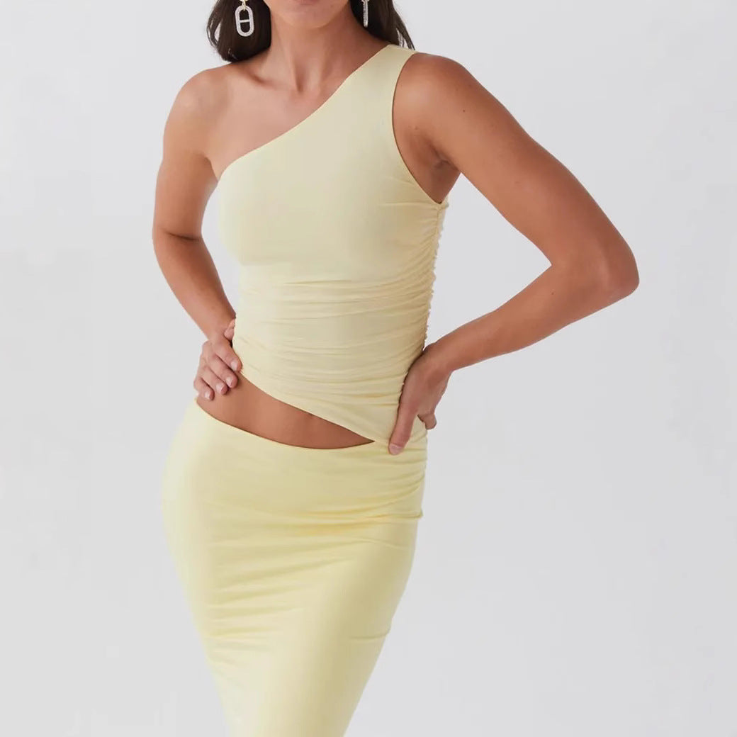 European And American Solid Color Slim Fit Comfortable Fashion Women Dress Suit
