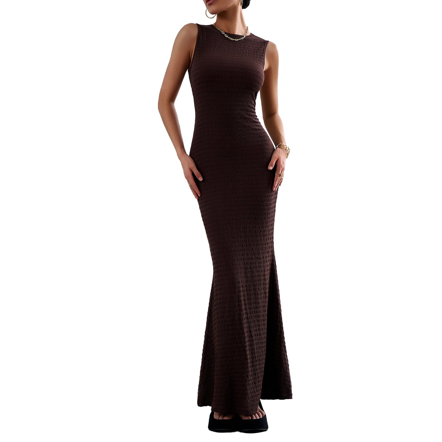 Women's Fashionable Elegant Slim Vest Knitted Dress