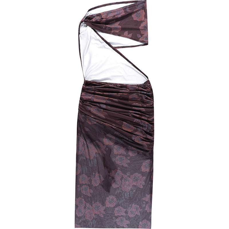 Cut-out Slim Spicy Girl Pleated Buttock Dress