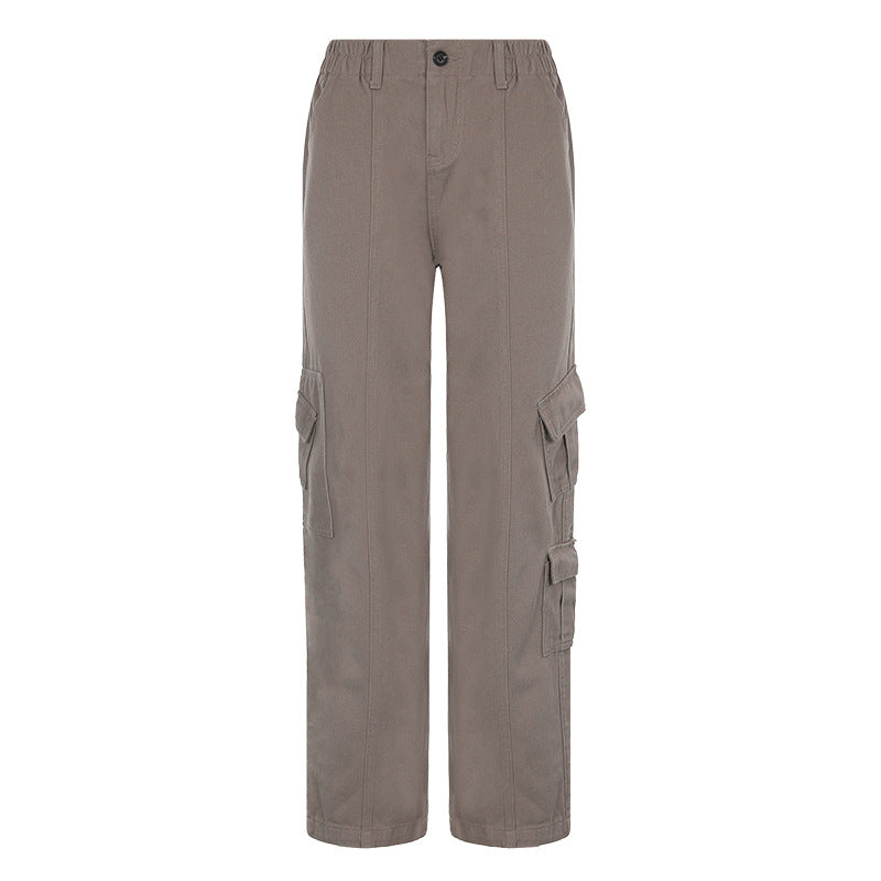 New Women's Low Waist Multi Pocket Casual Cargo Pants