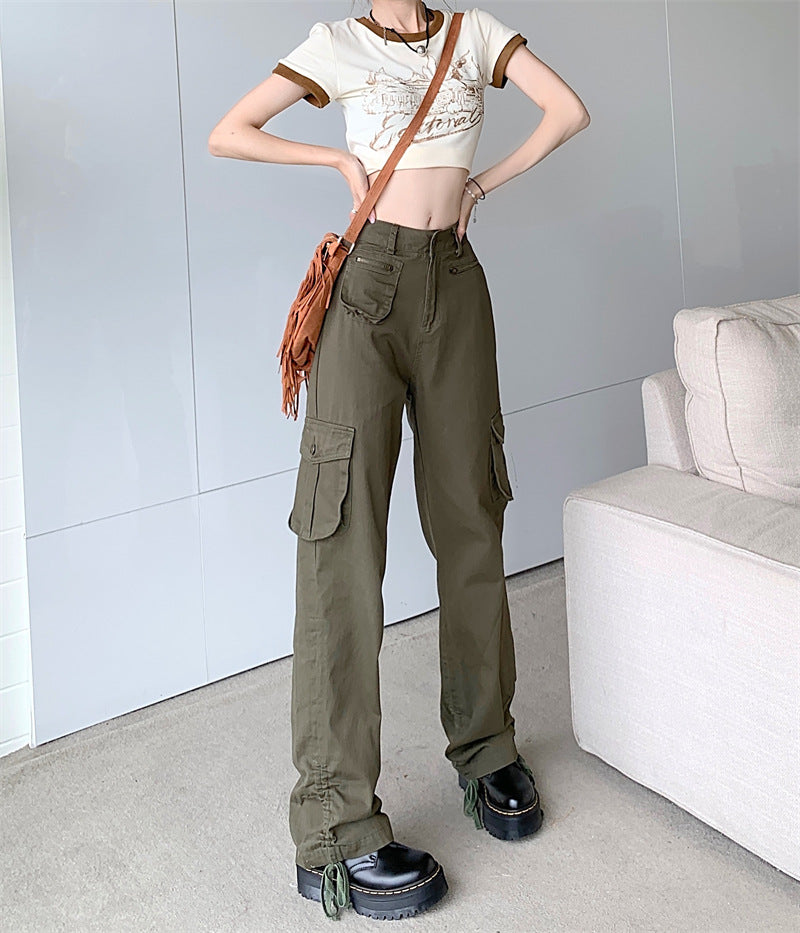 Summer New American Retro High Waist Ladies Pants