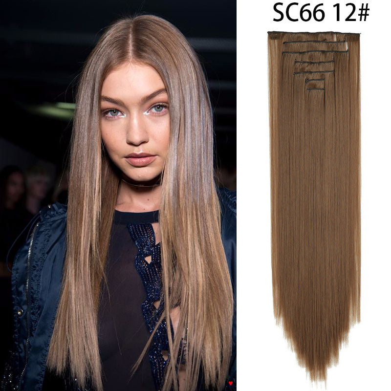 European And American Style Wig Chemical Fiber Hairpiece Clip Seamless Hair Extension 7-piece Set