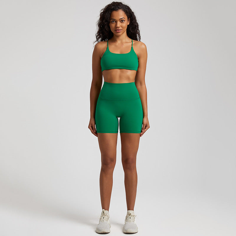 Fitness Clothes Running Sports Set Summer High Waist Buttock Lifting Speed Dry Female