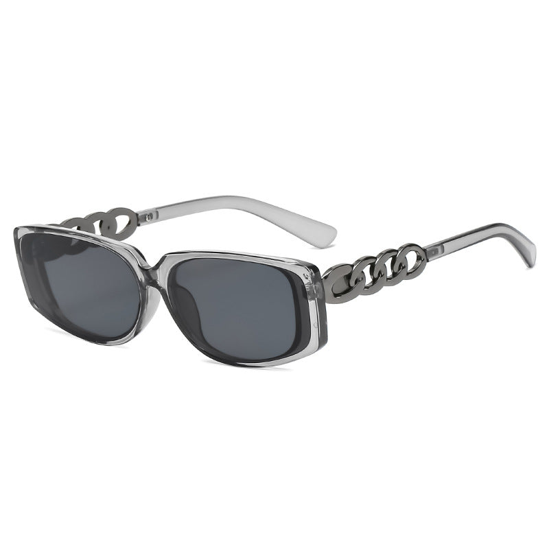 New European And American Retro Metal Chain Sunglasses