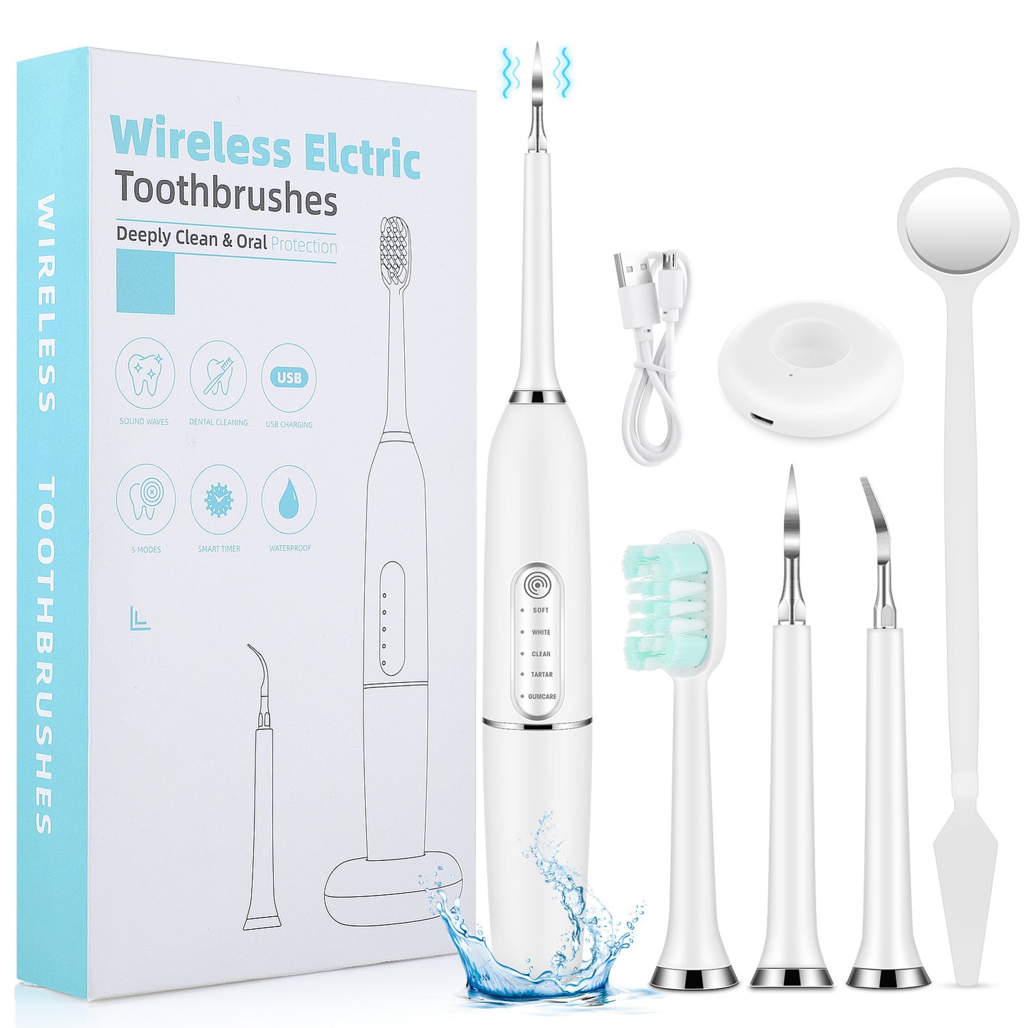 Portable electric tooth cleaner