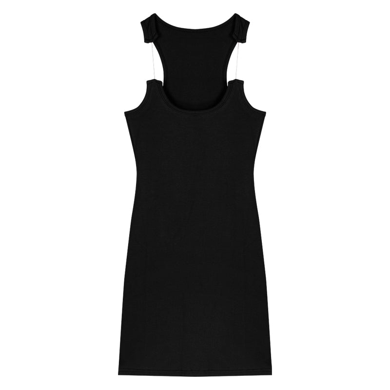 Women's Rose Red Invisible Strap Dress