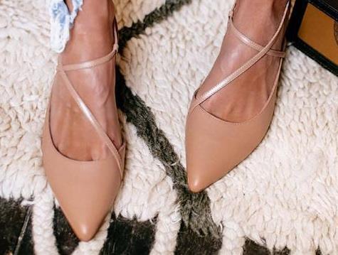 Women's Flat Pointed Toe Buckle Side Empty Sandals