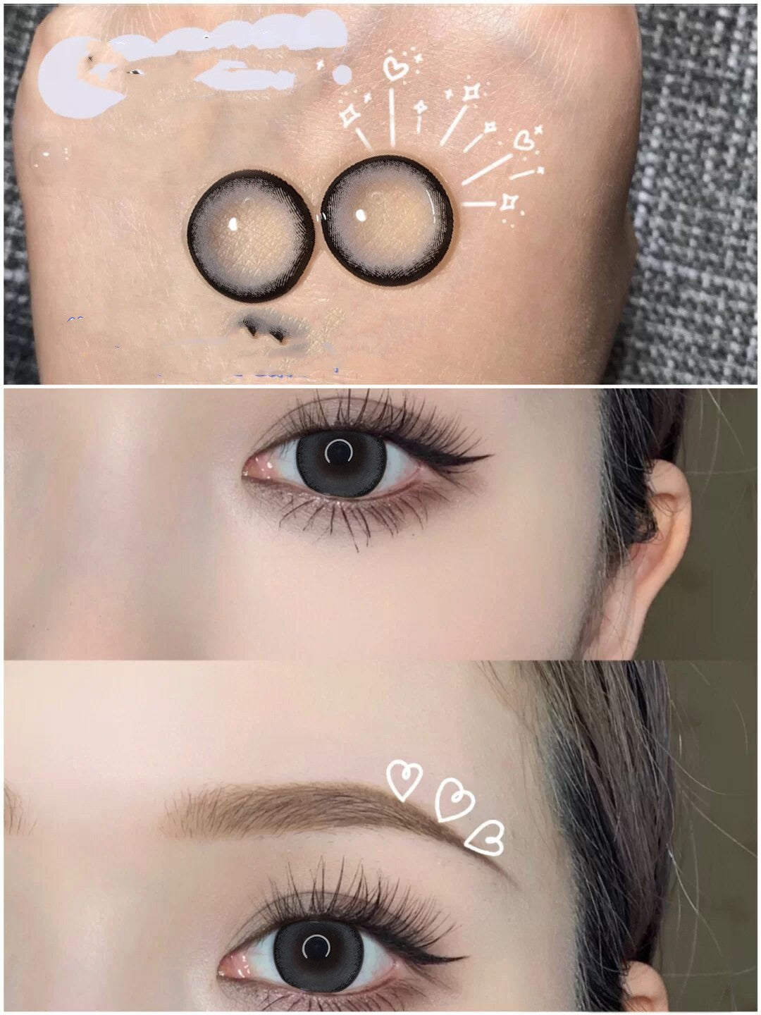 Blueberry Treasure Pearl Blue Large Diameter Meitong Contact Lens Thrown On The Moon