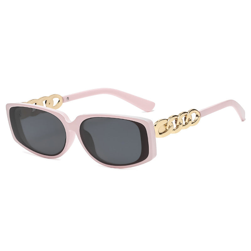 New European And American Retro Metal Chain Sunglasses