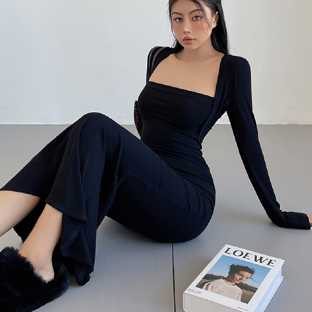 Sexy Square Neck Sheath Dress
