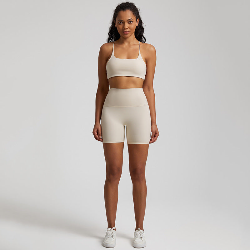 Fitness Clothes Running Sports Set Summer High Waist Buttock Lifting Speed Dry Female