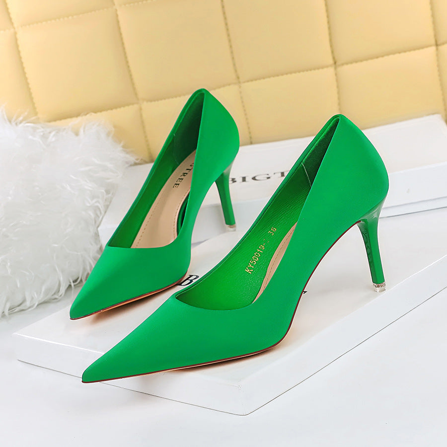 Fashion Simple Stiletto Pumps Pointed Toe High Heels